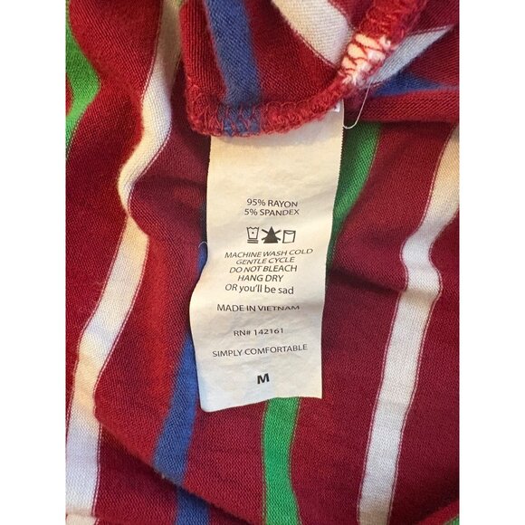 LuLaRoe Randy Baseball Tee Size Medium 3:4 Sleeves Striped Raglan-Style Spandex - Picture 6 of 6